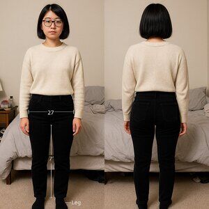 J.Jill Women’s Corduroy Pants XS Petite Black Stretch Skinny Leg Cotton Blend